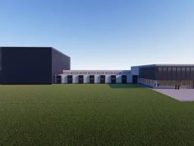 Industrial building 3D model 6