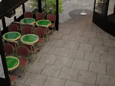 cafe de flore paris 3D model