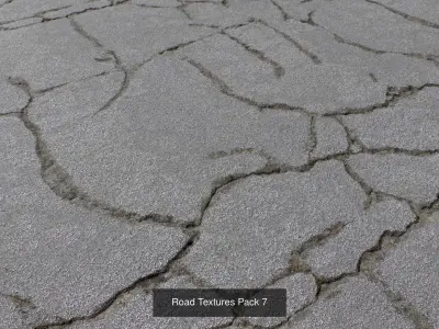 Road textures Collection 1 3D Model Pack