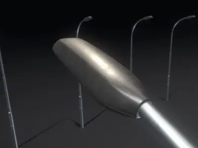 Street Light 11 -Pole 1- Version 2 Low-poly 3D model