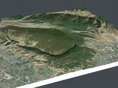 Mountain landscape Tarki-Tau Makhachkala Dagestan Russia 3D model
