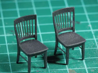 Chair - 3d printable 1-35 scale accessory for dioramas 3D print model