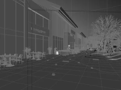 commercial street 3D model purchase