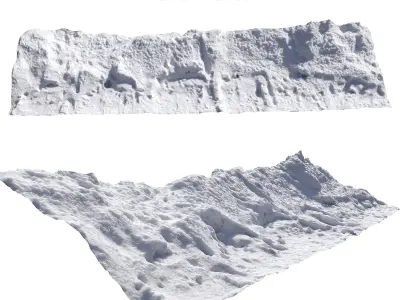 Snow collection ultra realistic fence 3D Model Pack