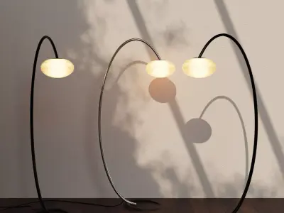 Floor Lamp Vol 001 Crescent 3D model