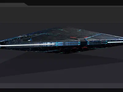UFO TR3B  Low-poly 3D model