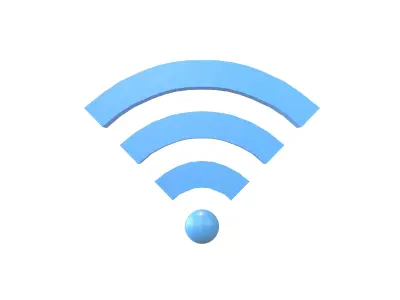 Wifi Symbol v2 003 Low-poly 3D model