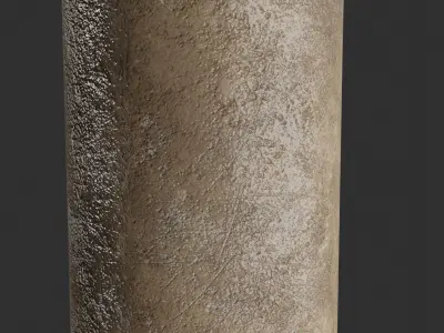 Column stone Low-poly 3D model