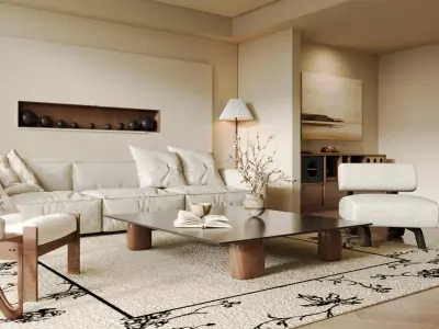 Indoor model of the reception room 3D model