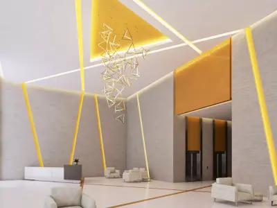 Modern Lobby 3D model purchase