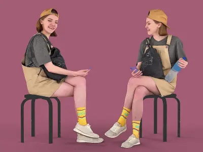 Smiling Girl 3D model