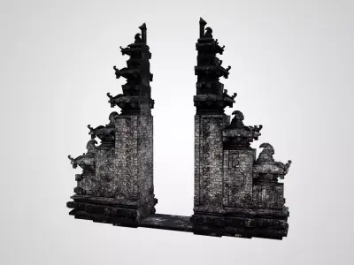Heavens Gate Bali Low-poly 3D model