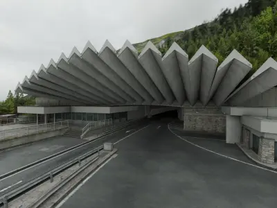 France Tunnel Du Mont Blanc Low-poly 3D model