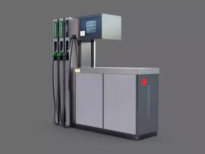 Modern Gasoline Pump EU Low-poly 3D model