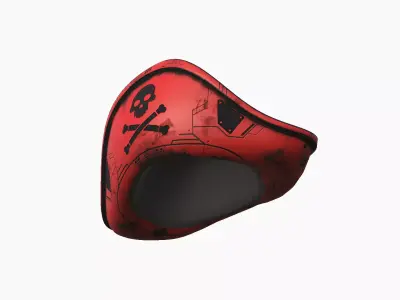 SciFi Pirate Hat A10 - Futuristic Character Design Low-poly 3D model