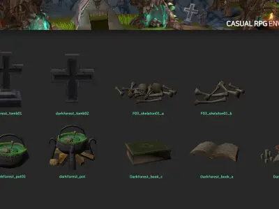 Casual RPG Environment 10 Low-poly 3D model