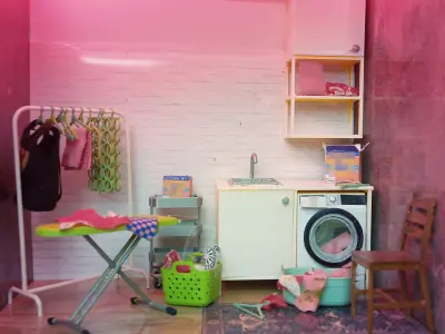 Miniature Frontload Washing Machine  3D print model