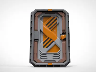 sci fi door 6 3D model
