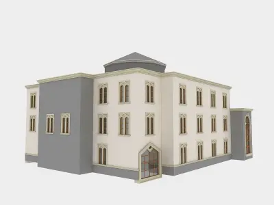 Modern Place Of Worship Low-poly 3D model