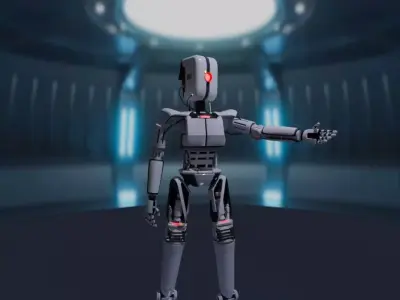 Sci-Fi Robot SCAER Rigged 3D Model 3D model