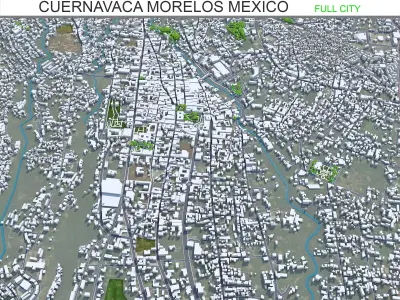 Cuernavaca Morelos Mexico 30km AI Low-poly 3D model