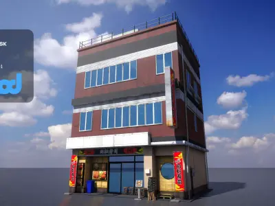 Conveyor Belt Sushi Shop 3D model