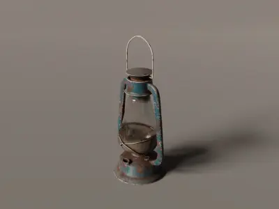 Old West Oil Lamp 3D model