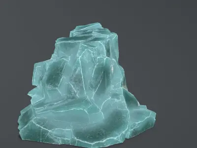 Cristal Mountain Low-poly 3D model