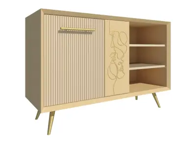 Parametric Sideboard Revit Family 3D model