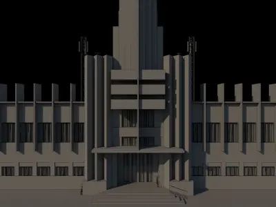 Francisco Salamone Public Building Low-poly 3D model