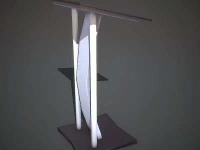 Rostrum lectern Low-poly 3D model