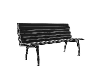 Contemporary Bench set 5 3D model
