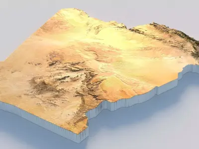 Algeria Terrain country 3D model