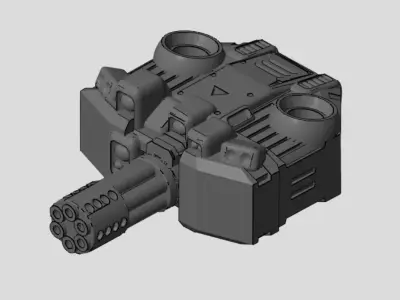CHIBI-TECH SD - SCORPION-A VULCAN TURRET CORE 3D print model
