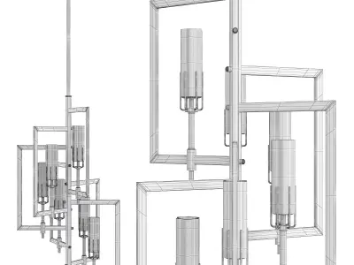 FLAMBEAU CHANDELIER Low-poly 3D model