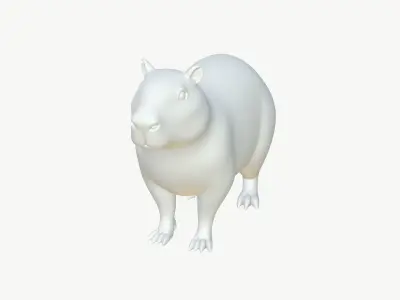  Realistic 3D Capybara Model Game Ready 