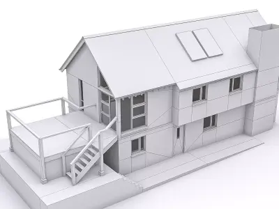Townhouse 11 Low-poly 3D model