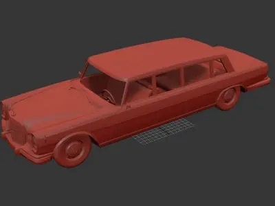 Mercedes Benz 600 W100 pullman limousine 1964 3D print model