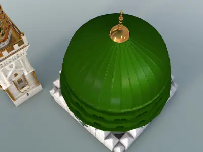 Prophets Mosque Masjid e nabvi 3D model