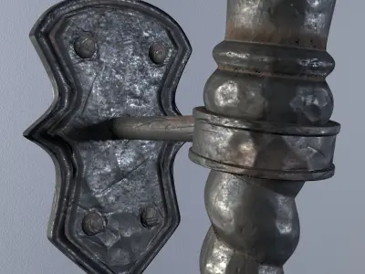 Medieval Torch 3D model buy