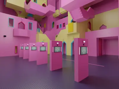 Squid Game Stairs 3D model