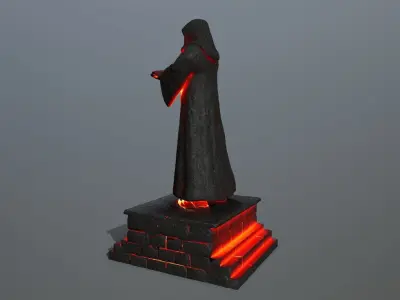 lava statue  Low-poly 3D model
