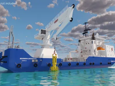  Construction Vessel and Offshore Underwater Pile Driver 