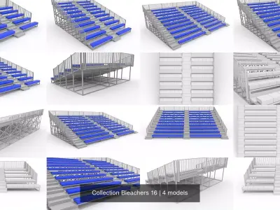 Collection Bleachers 16 3D Model Pack