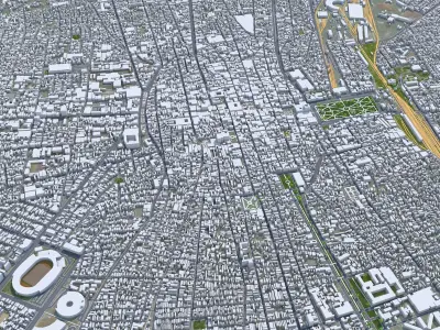 San Luis Potosi Mexico 35km AI Low-poly 3D model