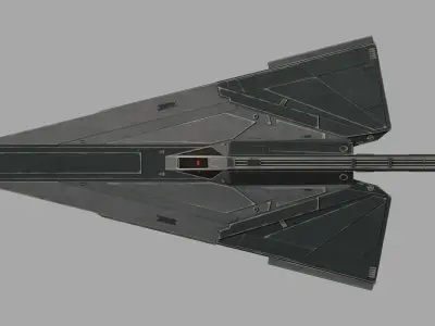 Clone Assasins CX Dagger Spaceship - Star Wars The Bad Batch Low-poly 3D model