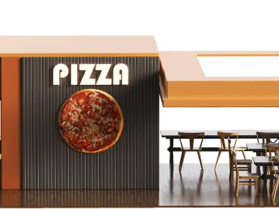 Pizza Market Low-poly 3D model