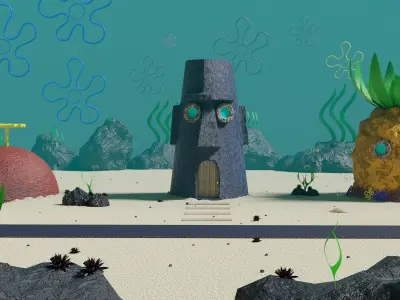 Spongebobs neighborhood 3D model