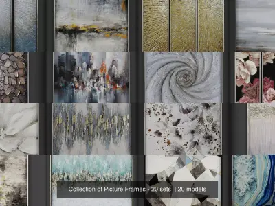 Collection of Picture Frames - 20 sets  3D Model Pack purchase