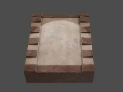 PBR Moist Wall Low Poly 3D Model Low-poly 3D model